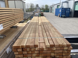 Ca. 75x Douglas Regels Fijnbezaagd, 50x75mm, lengte 500cm